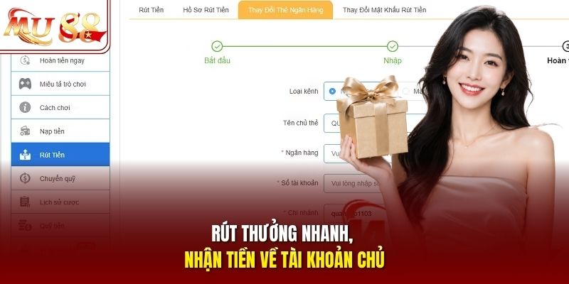 Rút thưởng nhanh, nhận tiền về tài khoản chủ Rút thưởng nhanh, nhận tiền về tài khoản chủ